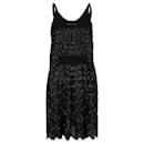 Balenciaga Bead Embellished Black Dress