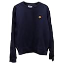 Kenzo Tiger Embroidered Crewneck Sweatshirt in Navy Blue Cotton 