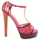 Pink and orange Patent Leather Platform Heels - Sergio Rossi