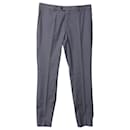 Etro Pinstripe Pants in Blue Cotton