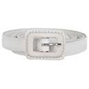 Dior Belt in White Leather 