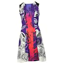 Etro Ärmelloses Kleid mit Paisley-Print aus violetter Viskose