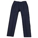 Tom Ford Tapered Trousers in Navy Blue Cotton