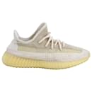 Adidas Yeezy Boost 350 V2 Low Top Sneakers in Cream Prime Knit Polyester 