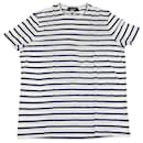 Dsquared2 Striped T-shirt in White Linen 