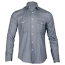 Loewe Patch Pocket Shirt in Blue Cotton
