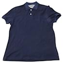 Brunello Cucinelli  Polo Shirt in Navy Blue Cotton