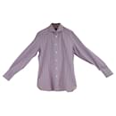 Tom Ford Striped Button Down Shirt in Purple Cotton
