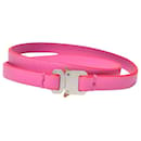 Micro Buckle Belt in Pink Leather - Autre Marque