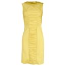 Emilio Pucci Ruched Dress in Yellow Viscose and Silk Blend