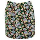 Maje Floral Mini Pencil Skirt in Multicolor Viscose