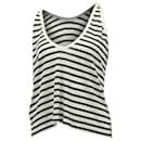 Canotta Burnout a righe T by Alexander Wang in rayon bianco e nero