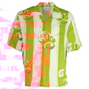 Casablanca Ocean Resort–Print Short Sleeve Shirt in Orange Linen - Autre Marque