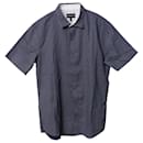 Emporio Armani Casual Button-up Shirt in Navy Blue Cotton