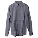 Ermenegildo Zegna Gingham Button-up Shirt in Blue Cotton