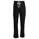 Casablanca Side Stripe Snowflake Pants in Black Cotton - Autre Marque