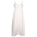 Zimmermann Rosa Bralette Sleeveless Midi Dress in White Linen 
