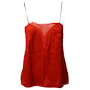 Cami NYC Lace Camisole in Red Silk - Autre Marque