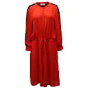 a.l.C. Long Sleeve Dress in Red Silk - A.L.C