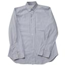 Camisa listrada Maison Martin Margiela em algodão azul claro