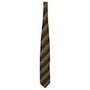Ermenegildo Zegna Striped Necktie in Grey/Yellow Silk