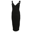 Michael Kors Sleeveless Dress with Buckle Strap in Black Viscose 