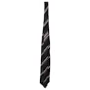 Ermenegildo Zegna Multicolor Stripes Necktie in Black Silk