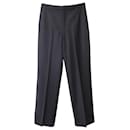 Co Classic Pinstripe Straight Leg Trousers in Black Wool - Marc by Marc Jacobs