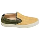 Gucci Woven Slip-On Sneakers in Green Suede