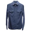 Tom Ford Shirt with Pockets in Blue Cotton