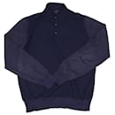 Lanvin Long sleeves Shirt in Navy Blue Wool