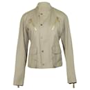 Bottega Veneta Veste Col Mandarin en Coton Beige