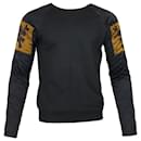Dries Van Noten Armpatch-Sweatshirt aus schwarzer Baumwolle