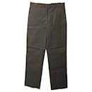 Pantalones de vestir de pierna recta Prada en algodón marrón
