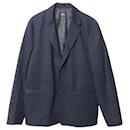 a.P.C. Single Breasted Blazer in Navy Blue Cotton - Autre Marque