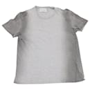 Maison Martin Margiela Rundhals-Kurzarm-T-Shirt aus grauer Baumwolle