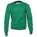 Maison Martin Margiela Elbow-Patch Sweater in Green Cotton