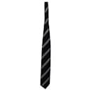 Ermenegildo Zegna Striped Necktie in Navy Blue Silk