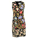 Vestido Bainha Estampa Floral Peter Pilotto em Poliéster Preto