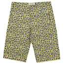 Marni bedruckte City-Shorts aus gelbem Leinen