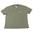 T-shirt a maniche corte con logo floccato Essentials Fear of God in cotone verde