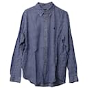 Ralph Lauren Striped Long Sleeve Button Down Shirt in Blue Cotton 