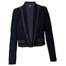 Isabel Marant Studded Blazer Jacket in Black Virgin Wool 