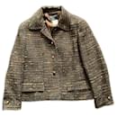 Chanel jacket in brown tweed, fr44