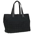 CHANEL Travel line Tote Bag Nylon Black CC Auth ar8523 - Chanel