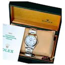 Rolex Men's  Datejust Ss White Roman Dial Smooth Bezel Ref 16200 W/box & Papers