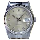 Rolex Datejust 16234 Silver Factory Diamond Dial-all Factory