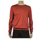 Louis Vuitton Red Sweater Wool Silk Cashmere Knit Men's Top size XL