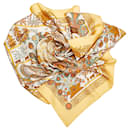 Hermes Yellow Decoupages Silk Scarf - Hermès