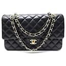 CHANEL TIMELESS CLASSIC A HANDBAG01112 BLACK QUILTED LEATHER HAND BAG - Chanel